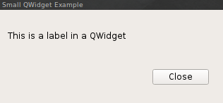 QWidget Example